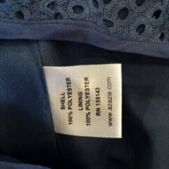 New Azazie Helga Empire Waist Lace Maxi Bridesmaid Wedding Event Party Dress - Picture 9 of 13